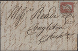 136439 1851 LETTER WITH 'PRICES CURRENT' ON REVERSE FROM TURIN TO CONGLETON WITH 1D PL.112 (SG8) AFFIXED IN LONDON.