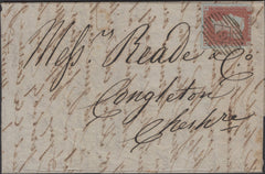 136439 1851 LETTER WITH 'PRICES CURRENT' ON REVERSE FROM TURIN TO CONGLETON WITH 1D PL.112 (SG8) AFFIXED IN LONDON.