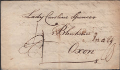 136481 CIRCA 1770 MAIL WINDSOR TO BLENHEIM WITH 'WINDSOR' HAND STAMP AND 'In all' INSTRUCTIONAL (L210).