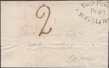 136512 1801 MAIL USED IN LONDON WITH 'Two-Penny/POST/206 Strand' HAND STAMP (L499/STRANE1).