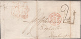 136517 1816 MAIL LUDGATE STREET TO EDINBURGH WITH 'PADDINGTON/EV' COUNTRY SORTING OFFICE DATE STAMP (L521) AND OTHER HAND STAMPS.