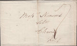 136518 1818 MAIL FURNIVALS INN TO CHARING, KENT WITH 'Holborn/Hill' RECEIVERS HAND STAMP (L86/HOLHIL8).