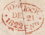 136524 1822 MAIL TO PALL MALL WITH 'T.P/Circus' RECEIVERS HAND STAMP IN BLACK (L504/CIR5).