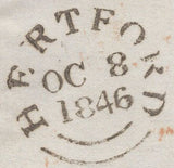 136565 1846 MAIL RAMSGATE TO HERTFORD WITH 'HARBOUR ST' RECEIVERS HAND STAMP.