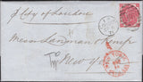 136580 1871 MAIL LONDON TO NEW YORK WITH 3D ROSE PL.6 (SG103)(HD).