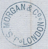 136580 1871 MAIL LONDON TO NEW YORK WITH 3D ROSE PL.6 (SG103)(HD).