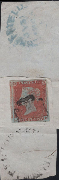 136592 1845 PIECE WITH 1D PL.54 (SG8)(DK) LATE USE MALTESE CROSS CANCELLATION.