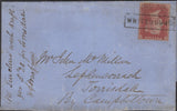 136619 1859 LARGE PART WRAPPER WHITEHOUSE (CO. ARGYLL) TO CAMPBELTOWN WITH 'WHITEHOUSE' SCOTS LOCAL CANCELLATION TYPE VIII.