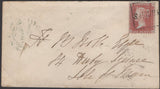 136621 1856 MAIL SAUCHIHALL, GLASGOW TO ISLE OF MAN WITH 'SAUCHIHALL' SCOTS LOCAL CANCELLATION TYPE XIII.
