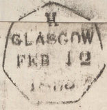 136626 1855 MAIL NEW KILPATRICK (CO. DUMBARTON, PARENT POST OFFICE GLASGOW) TO STIRLING WITH 'NEW KILPATRICK' SCOTS LOCAL CANCELLATION TYPE XX IN BLACK.