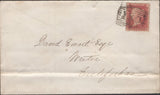 136663 1860 MAIL WATERBECK, DUMFRIES AND GALLOWAY TO ECCLEFECHAN WITH 'WATERBECK' TYPE C1 SCOTS LOCAL BACK STAMP.
