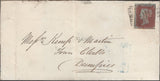 136667 1855 MAIL MAXWELLTOWN, DUMFRIES AND GALLOWAY TO DUMFRIES WITH 'MAXWELLTOWN' TYPE D1 SCOTS LOCAL BACK STAMP.