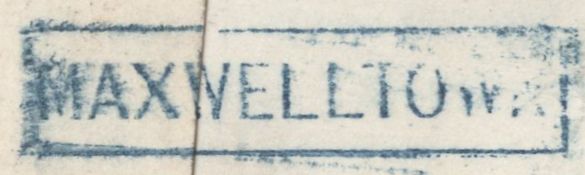 136667 1855 MAIL MAXWELLTOWN, DUMFRIES AND GALLOWAY TO DUMFRIES WITH 'MAXWELLTOWN' TYPE D1 SCOTS LOCAL BACK STAMP.