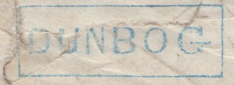 136669 1855 MAIL DUNBOG, FIFE TO ELGIN WITH 'DUNBOG' TYPE D1 SCOTS LOCAL BACK STAMP.