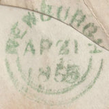 136669 1855 MAIL DUNBOG, FIFE TO ELGIN WITH 'DUNBOG' TYPE D1 SCOTS LOCAL BACK STAMP.