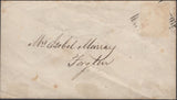 136671 1858 MAIL USED LOCALLY IN FORGLEN, BANFFSHIRE WITH 'FORGLEN' TYPE D1 SCOTS LOCAL BACK STAMP IN GREEN.