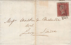 136674 1854-1858 'SCOTS LOCAL' CANCELLATIONS USED ON COVER (24 ITEMS).