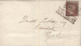 136674 1854-1858 'SCOTS LOCAL' CANCELLATIONS USED ON COVER (24 ITEMS).