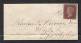 136674 1854-1858 'SCOTS LOCAL' CANCELLATIONS USED ON COVER (24 ITEMS).