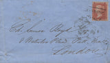 136674 1854-1858 'SCOTS LOCAL' CANCELLATIONS USED ON COVER (24 ITEMS).