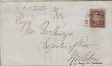 136674 1854-1858 'SCOTS LOCAL' CANCELLATIONS USED ON COVER (24 ITEMS).