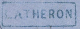 136685 1858 MAIL LATHERON (CO. CAITHNESS) TO NEWBURGH WITH 'LATHERON' TYPE D1 SCOTS LOCAL BACK STAMP.