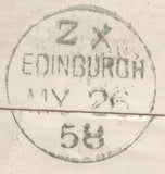 136687 1858 MAIL EDINBURGH TO BIRSAY, ORKNEY WITH 'HANOVER STREET' SCOTS LOCAL CANCELLATION TYPE VII.