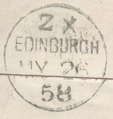 136687 1858 MAIL EDINBURGH TO BIRSAY, ORKNEY WITH 'HANOVER STREET' SCOTS LOCAL CANCELLATION TYPE VII.