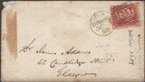 136692 1859 MAIL EDINBURGH TO GLASGOW WITH 'NICHOLSON/STREET' TYPE D4 SCOTS LOCAL BACK STAMP.