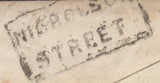 136692 1859 MAIL EDINBURGH TO GLASGOW WITH 'NICHOLSON/STREET' TYPE D4 SCOTS LOCAL BACK STAMP.