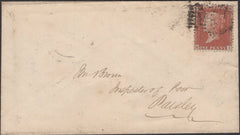 136693 1856 MAIL HOUSTON (CO. RENFREW) TO PAISLEY WITH 'HOUSTON' TYPE C1 SCOTS LOCAL BACK STAMP.
