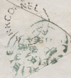 136694 1856 MAIL KIRKCONNEL, DUMFRIES AND GALLOWAY TO LANGHOLM WITH 'KIRKCONNEL' TYPE C1 SCOTS LOCAL BACK STAMP.