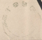 136697 1859 MOURNING ENVELOPE STOBO (CO. ROXBURGH) TO PEEBLES WITH 'STOBO' TYPE C1 SCOTS LOCAL BACK STAMP.