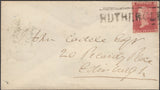 136720 1857 MAIL GLASGOW TO EDINBURGH WITH 'RUTHERGLEN' SCOTS LOCAL CANCELLATION TYPE III.