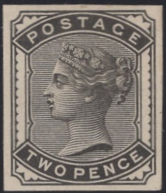 136731 1880 2D ROSE (SG168) PLATE PROOF IN BLACK.