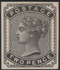 136731 1880 2D ROSE (SG168) PLATE PROOF IN BLACK.