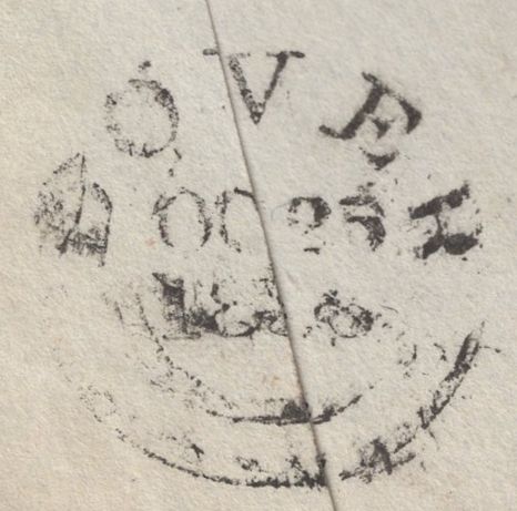 136762 1836 FREE FRANK FROM DOVER TO DUBLIN SIGNED 'WELLINGTON'.