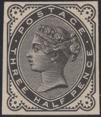 136767 1880 1½D VENETIAN RED (SG167) VERY FINE IMPERFORATE PLATE PROOF IN BLACK.