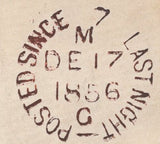 136768 1856 MAIL USED IN EDINBURGH WITH 'ANTIGUA ST.' SCOTS LOCAL CANCELLATION TYPE VIII.