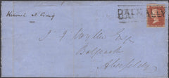 136769 1857 MAIL GLASGOW TO ABERFELDY WITH 'DALMALLY' SCOTS LOCAL CANCELLATION TYPE III.
