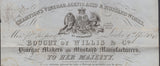 136777 1848 WRAPPER LONDON TO LEITH WITH FINE PRINTED BILLHEAD 'Vinegar Makers and Mustard Manufacturers'.