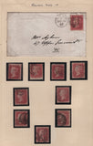 136781 1862 DIE 2 1D RESERVE PLATE 17 (SG40) FINE COLLECTION (113 ITEMS).