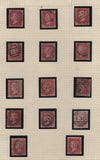 136782 1862 DIE 2 1D RESERVE PLATE 16 (SG40b) COLLECTION (110 ITEMS).