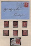 136782 1862 DIE 2 1D RESERVE PLATE 16 (SG40b) COLLECTION (110 ITEMS).