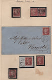 136783 1862 DIE 2 1D RESERVE PLATE 15 (SG40b) COLLECTION (135 ITEMS).