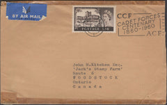 136786 CIRCA 1960 AIR MAIL EDINBURGH TO CANADA WITH 2/6 CASTLE.