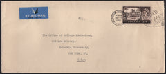 136787 1962 AIR MAIL HARROW, MIDDLESEX TO NEW YORK WITH 2/6 CASTLE.