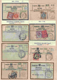 136797 HASTINGS, SUSSEX COLLECTION OF PARCEL POST LABELS 1887-1978 (37 ITEMS).