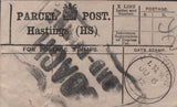 136798 HASTINGS, SUSSEX COLLECTION OF PARCEL POST LABELS 1894-1915 (16 ITEMS).