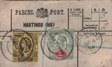 136798 HASTINGS, SUSSEX COLLECTION OF PARCEL POST LABELS 1894-1915 (16 ITEMS).